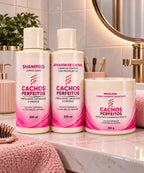 Kit Cachos Perfeitos 3 Etapas – Hidratação, Definição e Brilho | 3x300g