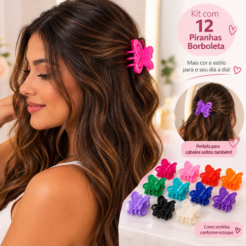 Kit 12 Piranhas Borboleta Coloridas
