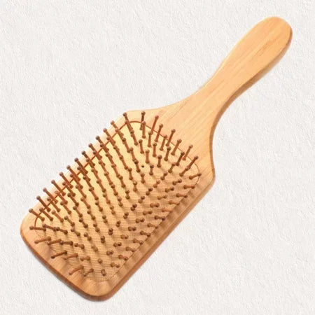 Escova De Cabelo De Bambu Antiestática Massagem No Couro Cabeludo Almofada De Ar Ferramenta De Estilo Presente De Cuidad
