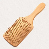 Escova De Cabelo De Bambu Antiestática Massagem No Couro Cabeludo Almofada De Ar Ferramenta De Estilo Presente De Cuidad