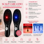 Escova Scalp Care 4 em 1 – Massagem e Tratamento Capilar