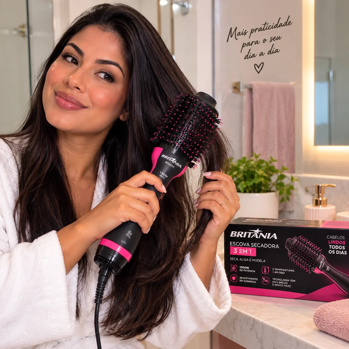 Escova Secadora Britânia 3 em 1