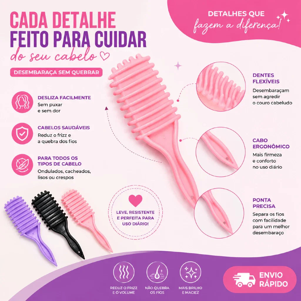Escova para Cachos – Definição Perfeita & Fitagem Fácil - cor aleatória