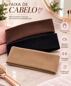 Kit 3 Faixas de Cabelo Femininas em Ribana – Confortáveis e Elásticas