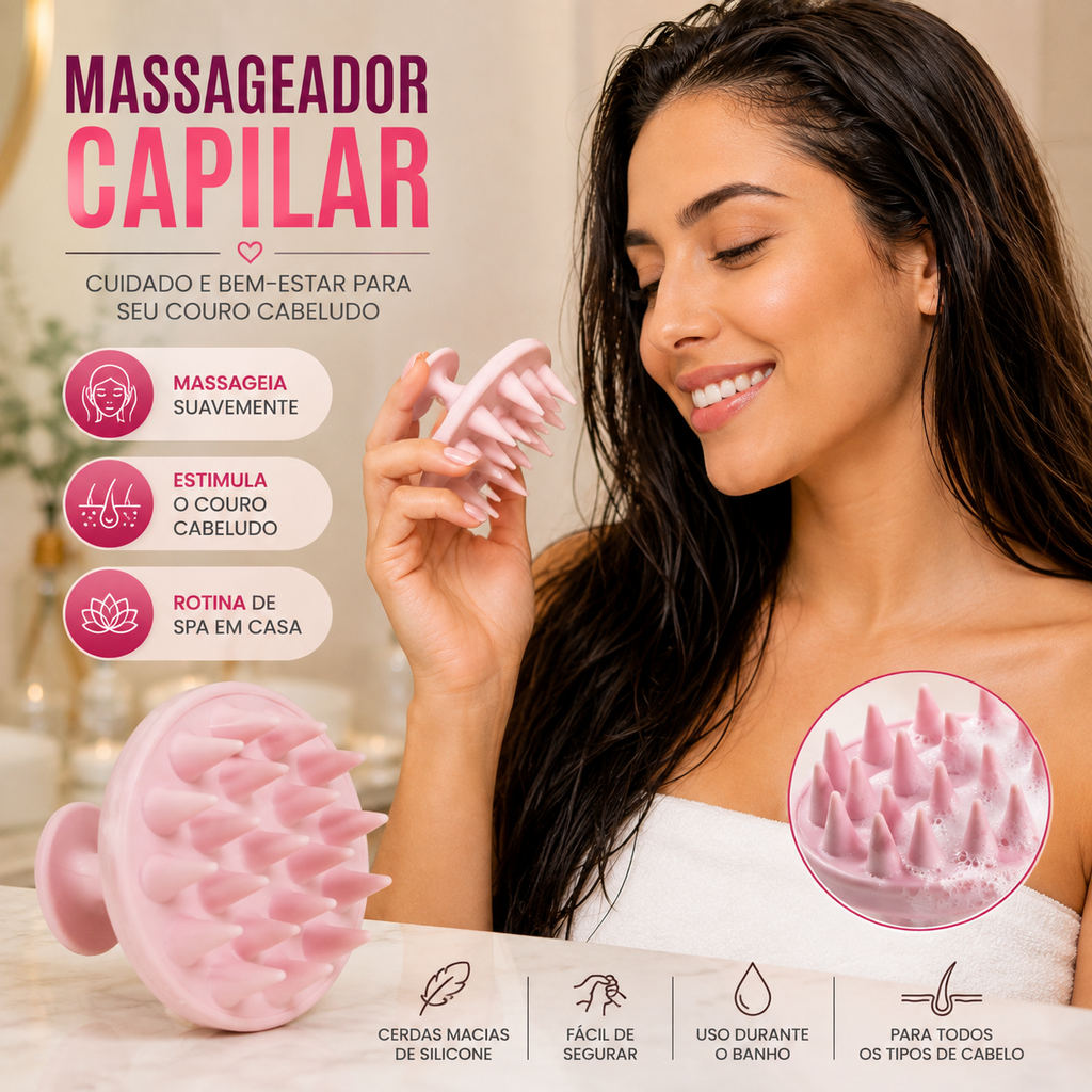 Massageador Capilar Mimo – Limpeza & Massagem