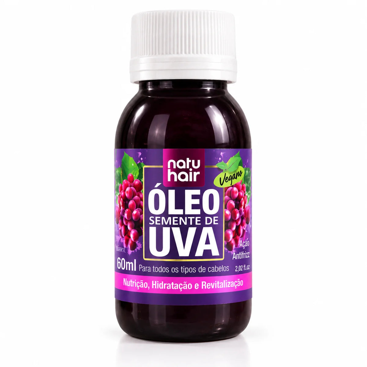 Óleo Capilar de Semente de Uva Natuhair 60ml