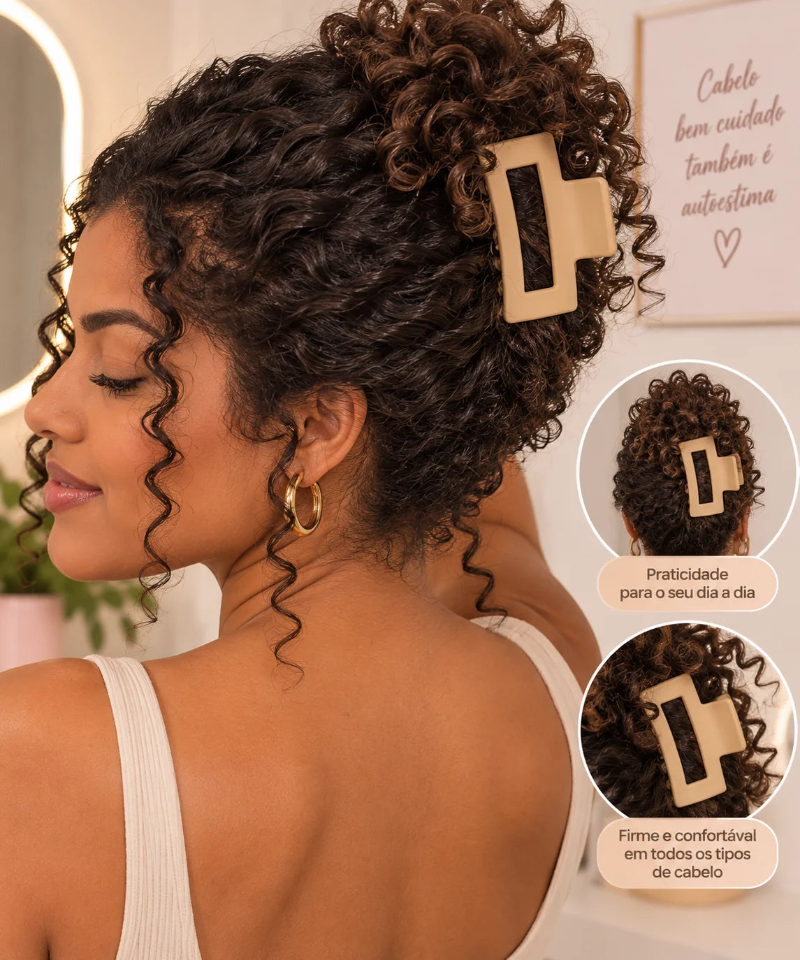 Kit 4 Presilhas de Cabelo Retangulares