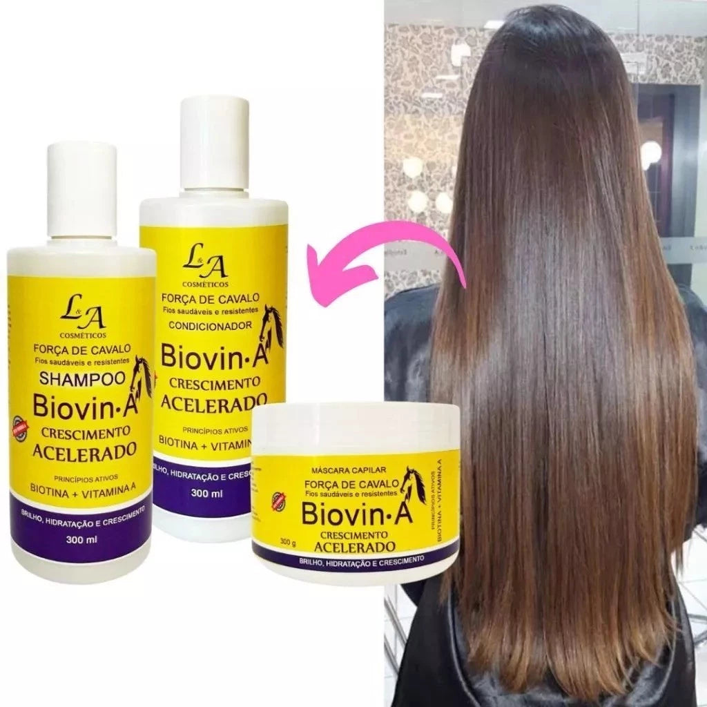 Kit Biovin-A Força de Cavalo – Shampoo + Condicionador + Máscara | 3x300