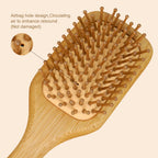 Escova De Cabelo De Bambu Antiestática Massagem No Couro Cabeludo Almofada De Ar Ferramenta De Estilo Presente De Cuidad