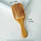 Escova De Cabelo De Bambu Antiestática Massagem No Couro Cabeludo Almofada De Ar Ferramenta De Estilo Presente De Cuidad